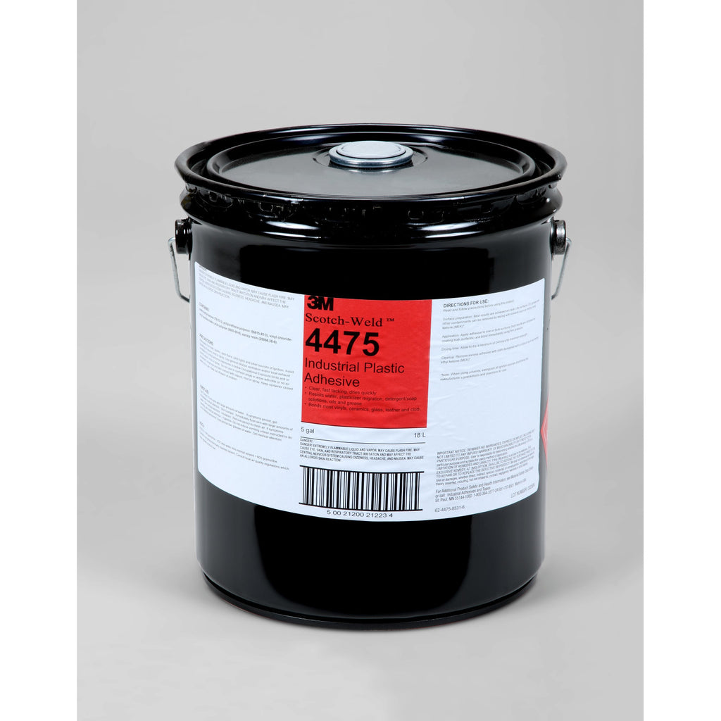 3M Scotch-Weld Industrial Plastic Adhesive 4475 Clear, 5 gal