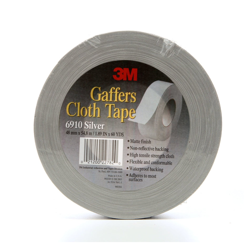 3M Cloth Gaffers Tape 6910 Silver, 48 mm x 54.8 m 12.0 mil, 24 p