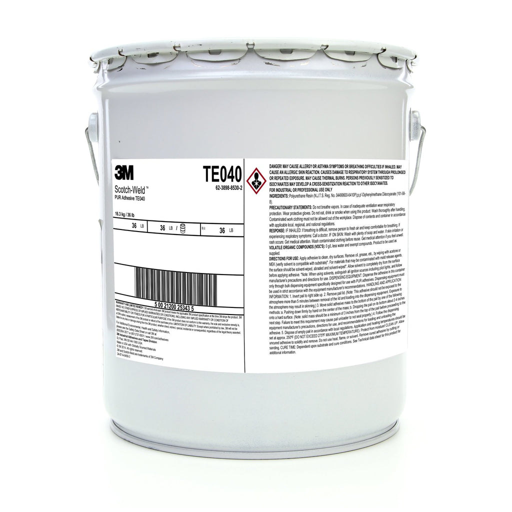 3M Scotch-Weld Polyurethane Reactive TE040 Wht/Off-Wht, 5 gal