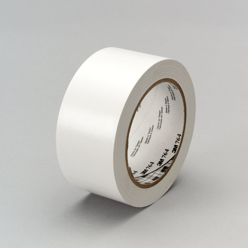3M General Purpose Vinyl Tape 764 White, 1 in x 36 yd 5.0 mil, 3
