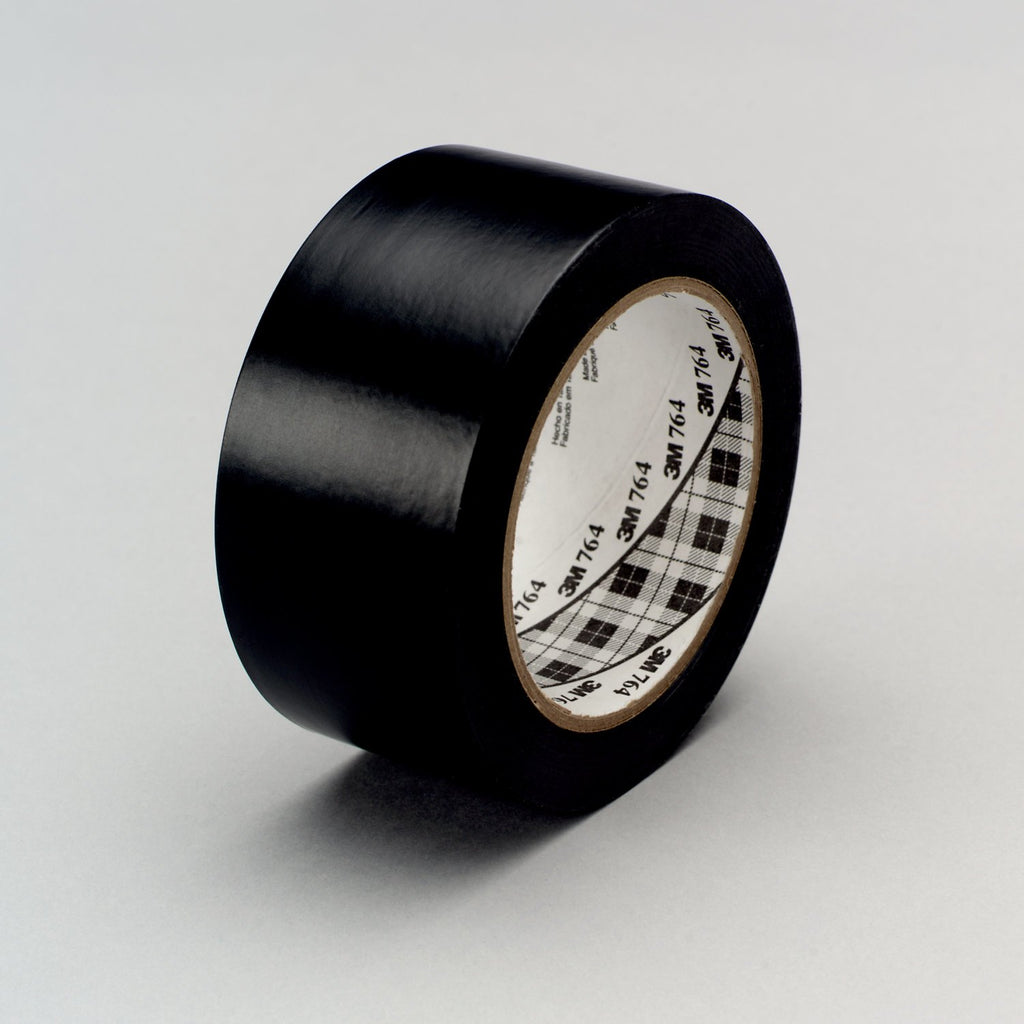 3M General Purpose Vinyl Tape 764 Black, 1 in x 36 yd 5.0 mil, 3