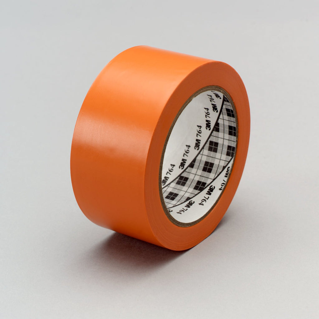 3M General Purpose Vinyl Tape 764 Orange, 1 in x 36 yd 5.0 mil,