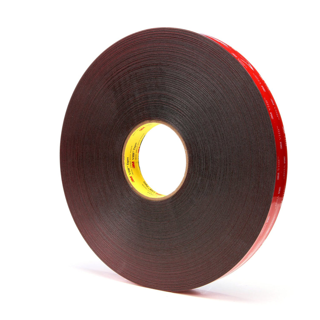 3M VHB Tape 5925 Black, 25 mil, 1 in x 72 yd 25 mil, 9 per case