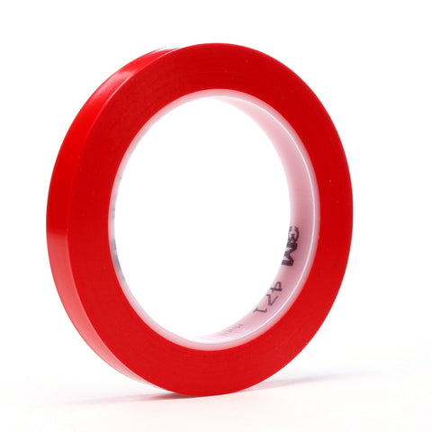 3M Vinyl Tape 471 Red, 3/4 in x 36 yd, 48 per case Bulk