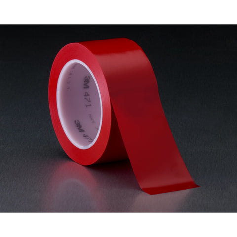 3M Vinyl Tape 471 Red, 4 in x 36 yd, 8 per case Bulk