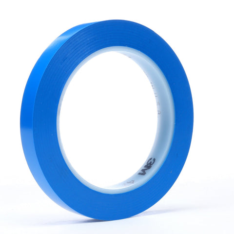3M Vinyl Tape 471 Blue, 1/2 in x 36 yd, 72 per case Bulk