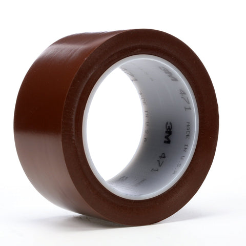 3M Vinyl Tape 471 Brown, 1 in x 36 yd, 36 per case Bulk