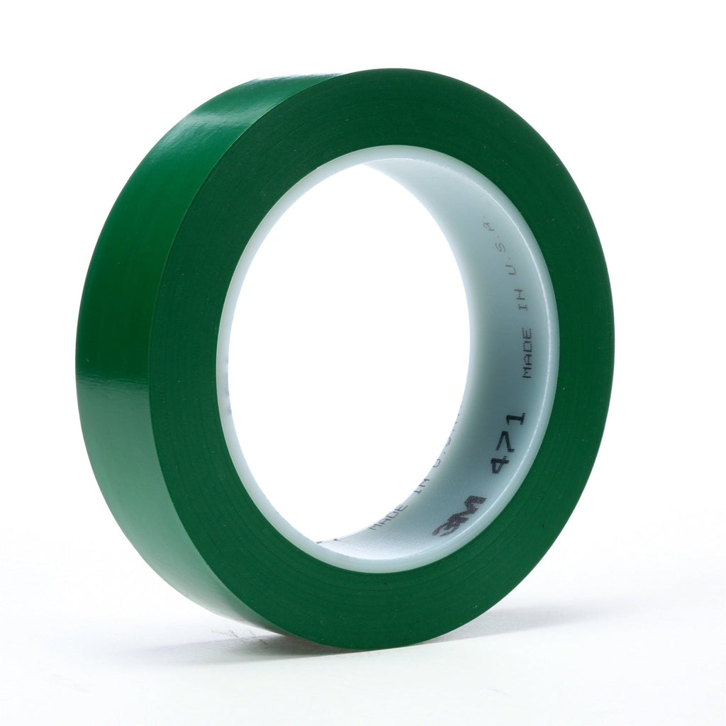 3M Vinyl Tape 471 Green, 3/4 in x 36 yd, 48 per case Bulk