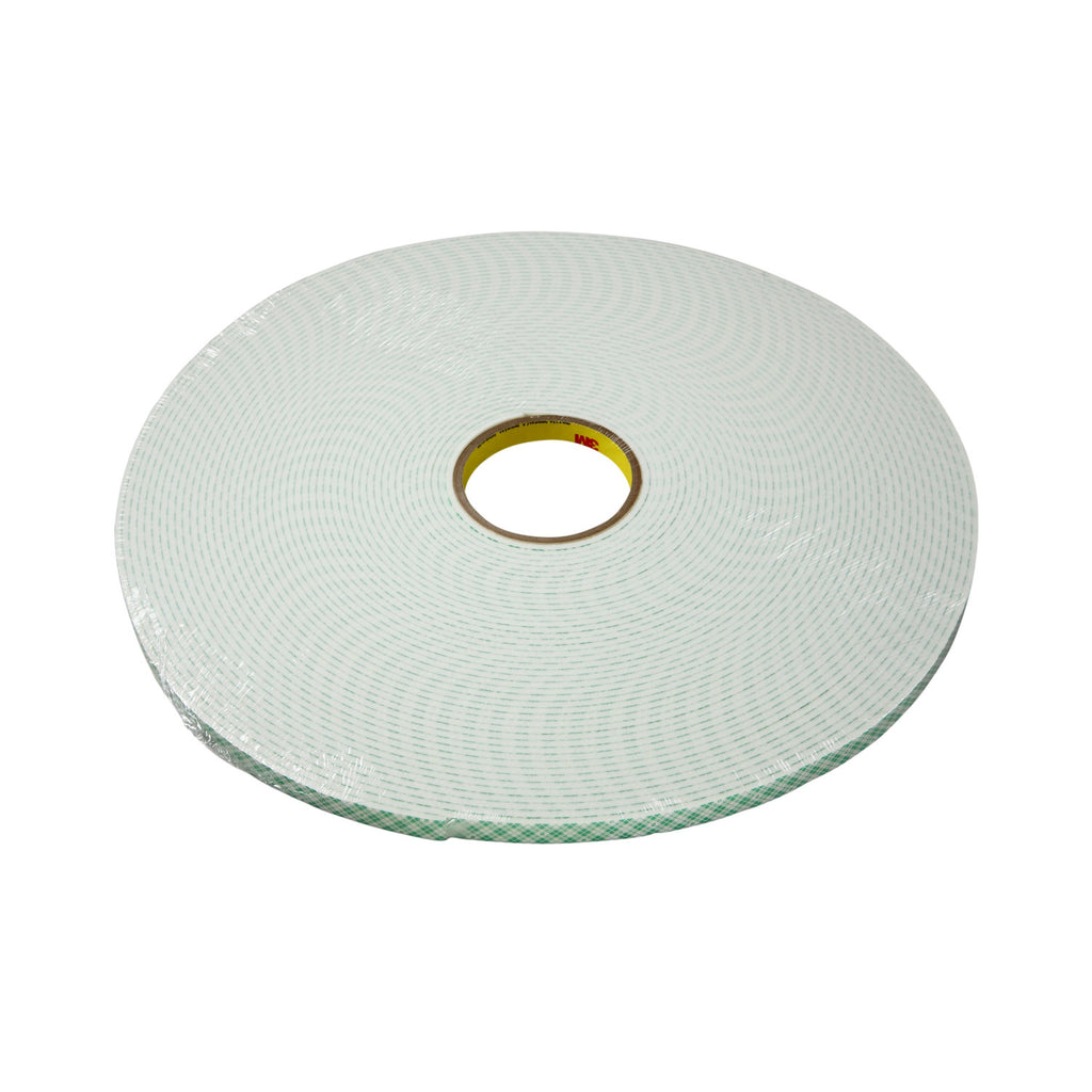 3M Double Coated Urethane Foam Tape 4004 Off-White, 3/8 in x 18