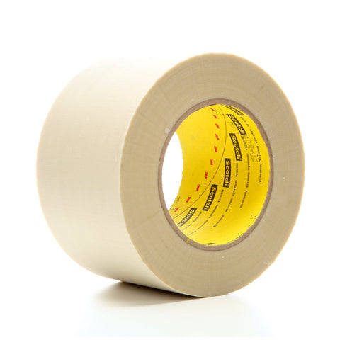3M Glass Cloth Tape 361 White, 3 in x 60 yd 7.5 mil, 12 per case