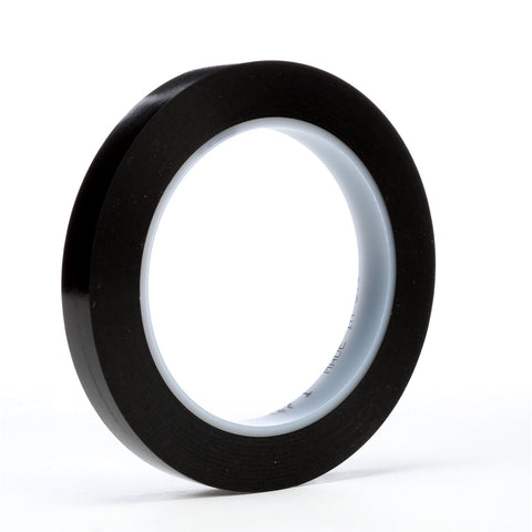 3M Vinyl Tape 471 Black, 3/8 in x 36 yd, 12 per box 8 boxes per