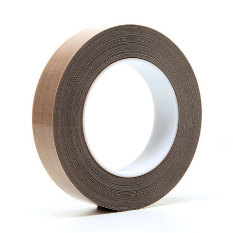3M PTFE Glass Cloth Tape 5453 Brown, 1 in x 36 yd 8.3 mil, 9 per
