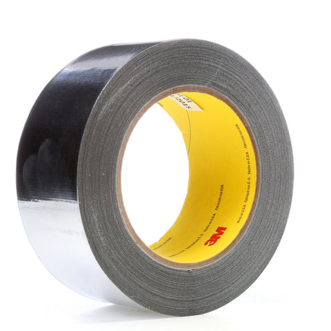 3M High Temperature Aluminum Foil/Glass Cloth Tape 363 Silver, 2