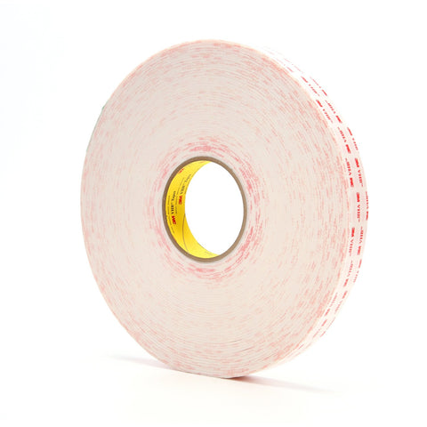 3M VHB Tape 4930 White, 1 in x 72 yd 25 mil, 9 per case