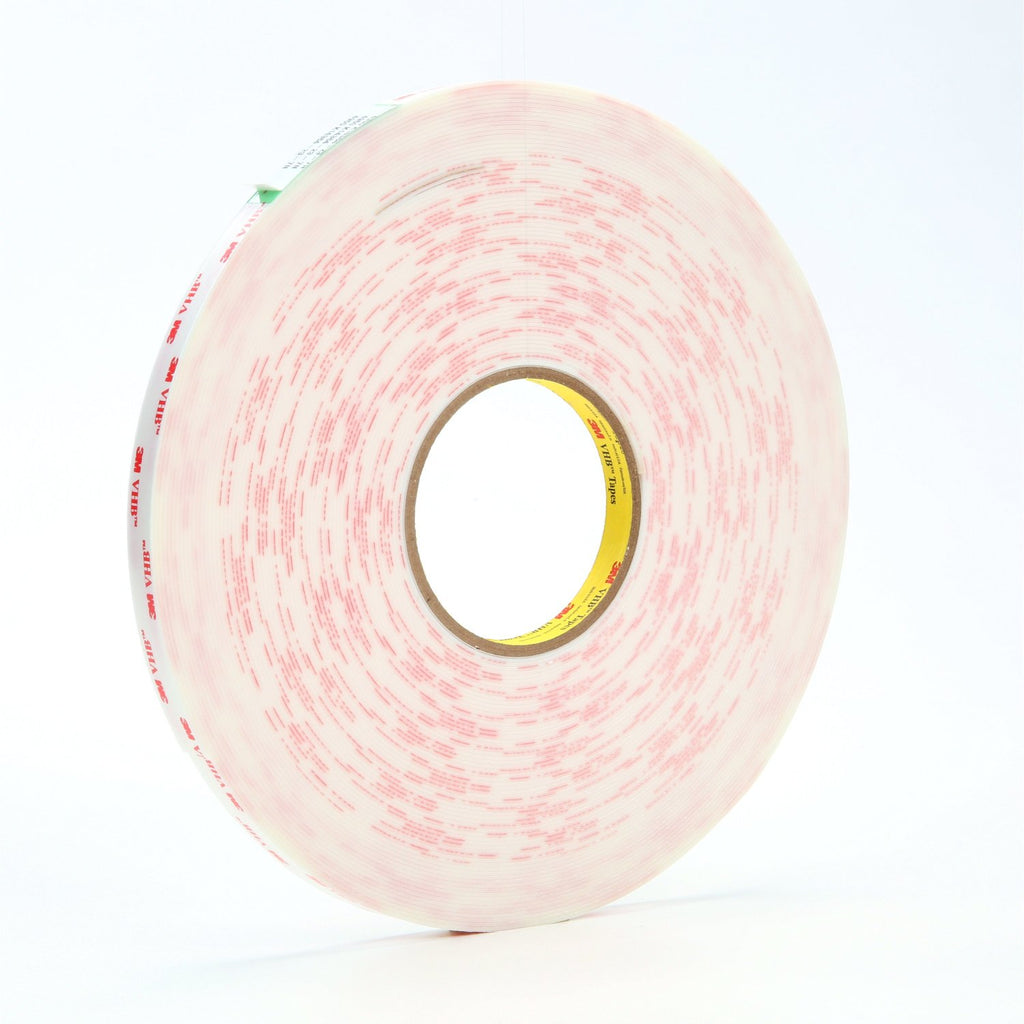 3M VHB Tape 4950 White, 1/2 in x 36 yd 45 mil, 18 per case