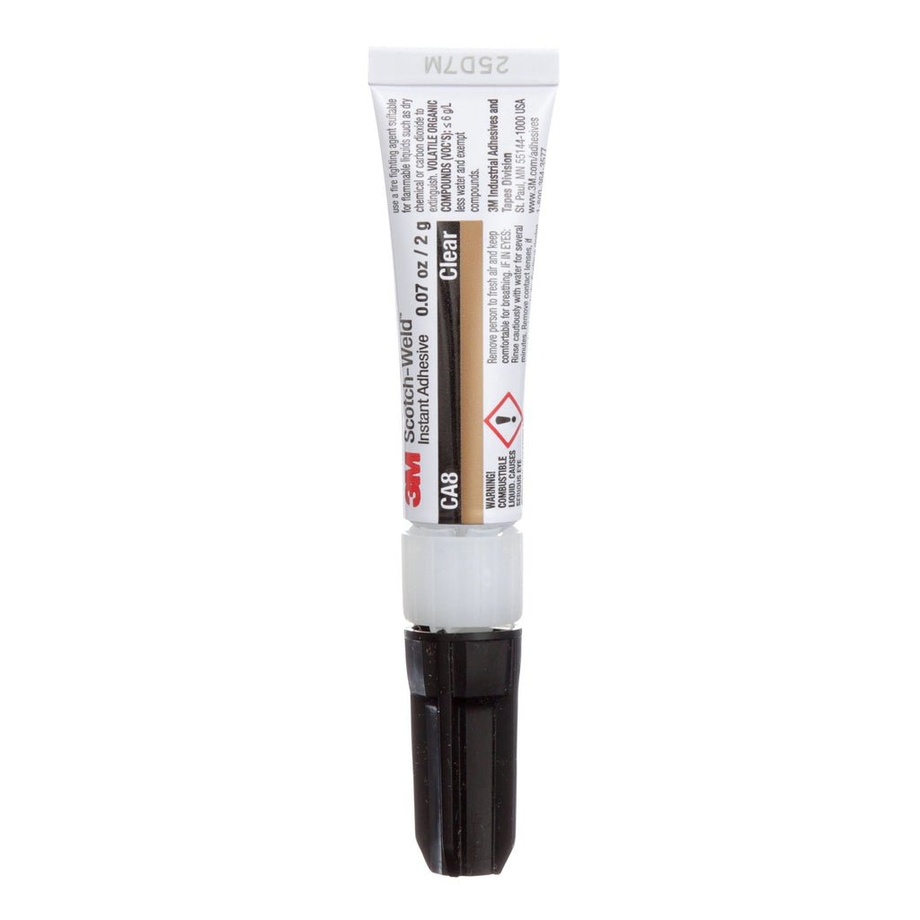 3M Scotch-Weld Instant Adhesive CA8 Clear, .07 oz/2 g tube