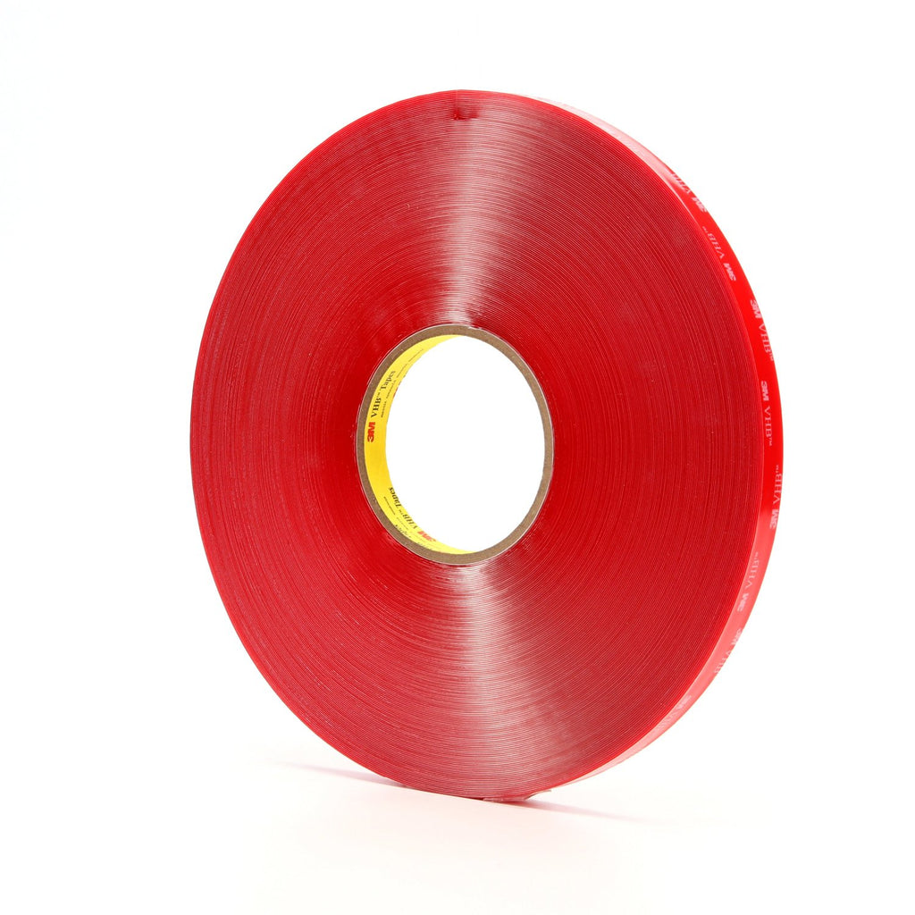 3M VHB Tape 4905 Clear, 1/2 in x 72 yd 20 mil, 18 per case