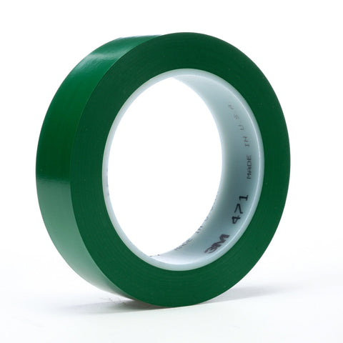 3M Vinyl Tape 471 Green, 1 1/2 in x 36 yd, 24 per case Bulk