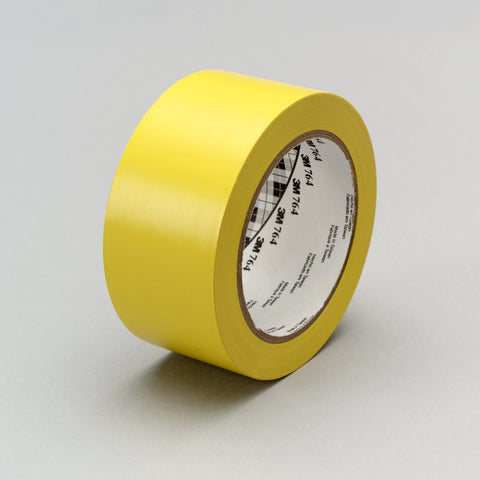 3M General Purpose Vinyl Tape 764 Yellow, 1 in x 36 yd 5.0 mil,