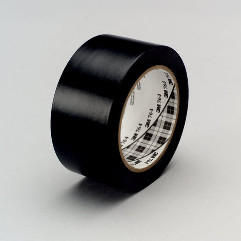 3M General Purpose Vinyl Tape 764 Black, 1 in x 36 yd 5.0 mil, 3