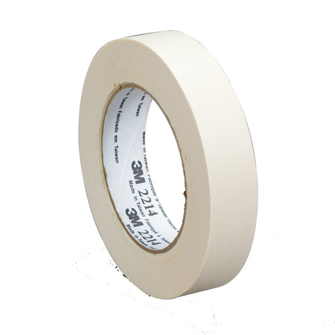 3M Paper Masking Tape 2214 Natural, 12 mm x 55 m 5.3 mil, 72 per