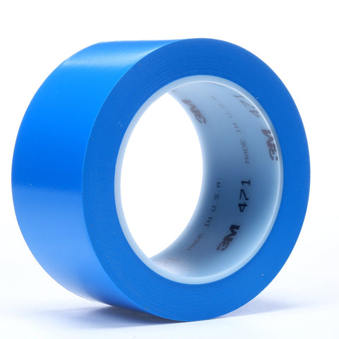 3M Vinyl Tape 471 Blue, 6 in x 36 yd, 4 per case