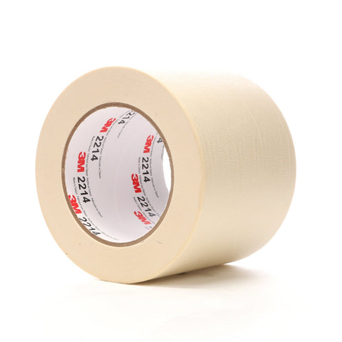 3M Paper Masking Tape 2214 Natural, 96 mm x 55 m 5.3 mil, 8 per