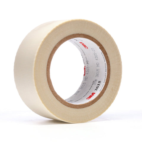 3M General Purpose Glass Cloth Tape 3615 White, 2 in x 36 yd 4.0