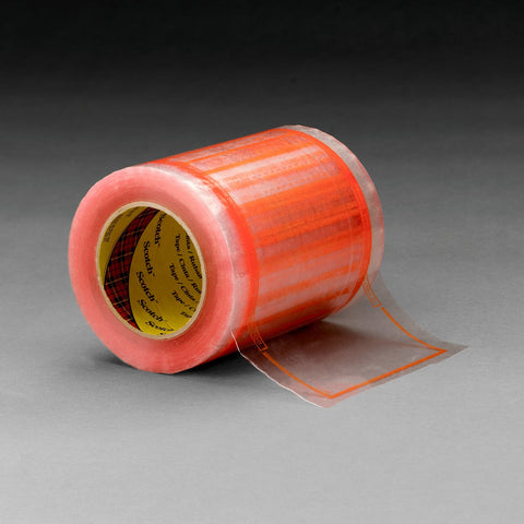 Scotch Pouch Tape 827 Clear/Orange, 6 in x 8 in, 8 rolls per cas